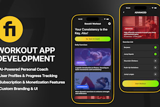 develop an ai powered fitness app, workout tracker and healthcare solution