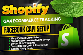 setup ga4 enhanced  ecommerce tracking for shopify store