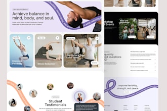 meditation website yoga, pilates, piloxing, gym, health wellness website