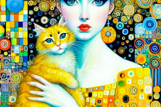 abstract art, portrait, oil paint, digital art for you