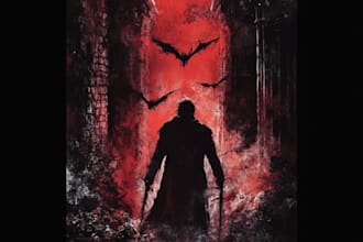 make fantasy  horror book cover illustration art