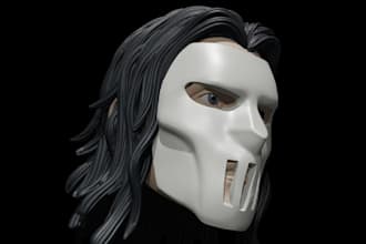 custom head mask,3d mask for film,3d mask head portrait,sculpture for 3d print
