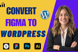 convert responsive figma to wordpress or elementor professionally