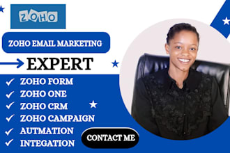 set up zoho campaign, zoho one, zoho forms,  zoho books, CRM automation