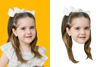 crop out heads or custom face cut out of human, dog, cat
