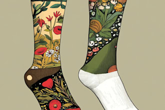 create custom and unique socks design