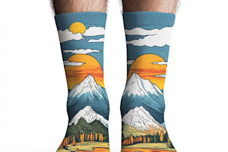 draw unique socks design for your brand
