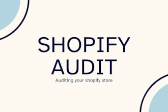 shopify store audit and shopify seo opitimization