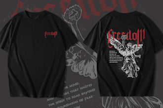design unique futuristic grunge streetwear tshirt graphics in 24 hour