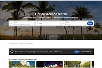 build property management website airbnb landing page real estate website vrbo