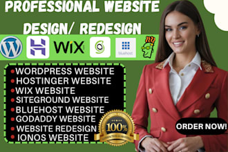 build wordpress website on hostinger godaddy, bluehost wix siteground ionos