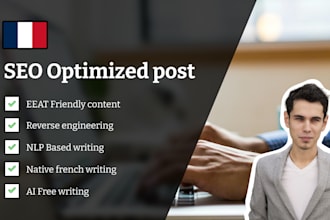 write SEO and GEO perfectly optimized articles in french
