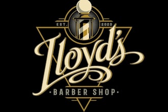 do a unique, luxury, minimal, barber shop or any type design