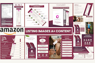 do amazon product listing images,infographic pictures design, main photo editing