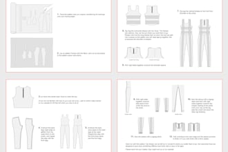 draw sketch, vector line art instruction manual and illustration