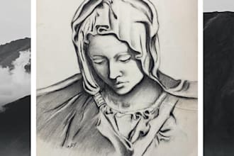 draw realist pencil portrait, chorcoal portrait or sketch