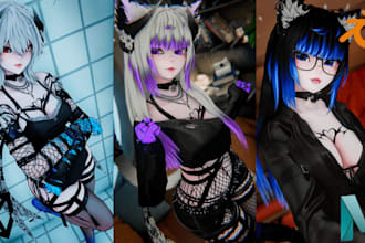 model vrchat avatar 3d model avatar 3d vtuber vrc avi in unity