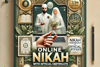 perform online nikah ceremony with official islamic certificate