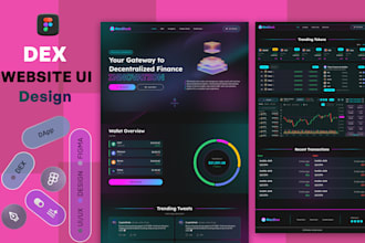 design web3 websites, dapp, user dashboard ui ux in figma