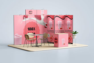 design trade show booth and backdrop banner professionally