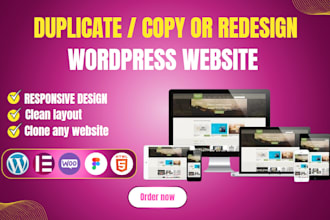 design build  copy clone update duplicate edit or revamp wordpress website