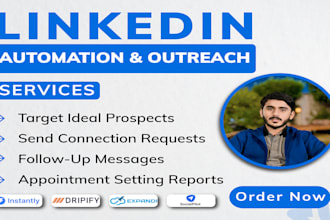 handle linkedin b2b outreach, follow ups and lead generation