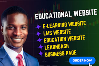 design a professional lms, elearning, and educational website with learndash