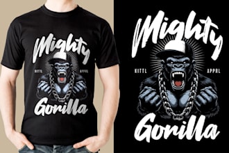 do unique cartoon t shirt design, graphic t shirt or custom t shirt illustration