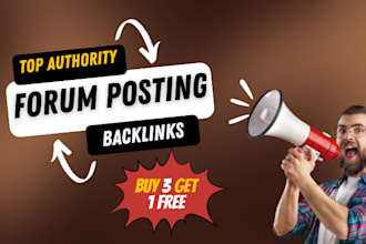 do forum backlinks and forum posts on high quality general forum sites