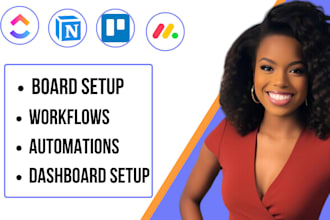 setup clickup dashboard monday crm asana trello honeybook notion template expert