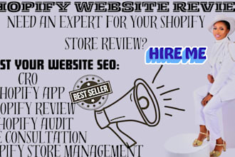 audit, review, and optimize your shopify dropshipping store for conversion