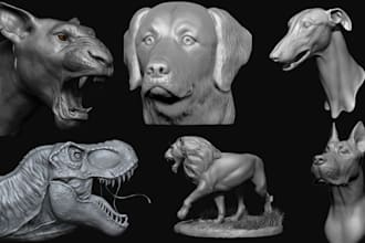 do 3d toy model action figure miniature 3d animal model 3d sculpting 3d printing