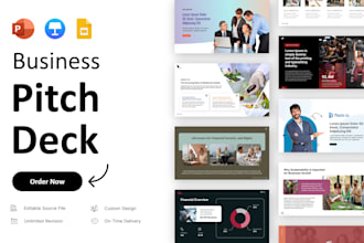 design business pitch deck and powerpoint presentation