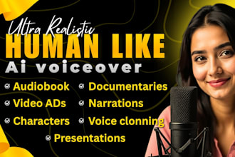 create ultra realistic male and female ai  voice over text to speech