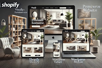 build a high shopify,  wordpress website with a premium ai design