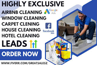 generate carpet cleaning hotel airbnb housekeeping window house cleaning leads