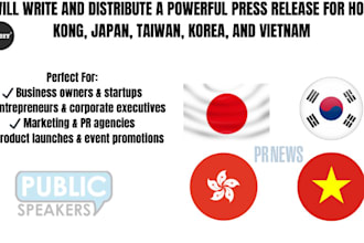 do hong kong japan taiwan korea vietnam press release writing distribution