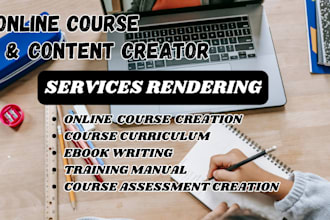 create educational online course content, skills course curriculum creation