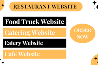 restaurant website food catering website food cafe website food truck website