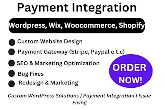 fix and integrate stripe or paypal payment api integration on your website store