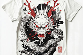 draw japanese anime manga art for tshirt design