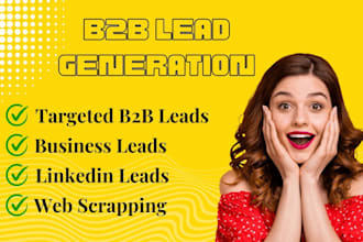 do b2b lead generation, prospect list, linkedin, and email list building