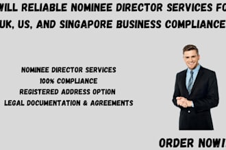 reliable nominee director services for UK, US, and singapore business compliance