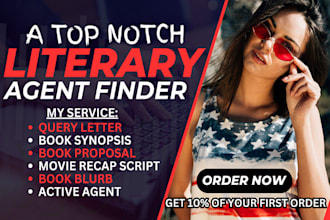 find literary agent for fiction book, movie script, children book, screenplay