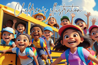 children story book illustration and children story book illustration and cover