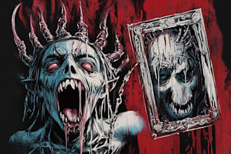 draw metal artwork horror dark art illustration