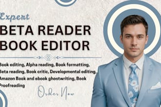 beta reader romance beta reader fantasy novel alpha reader  give honest feedback