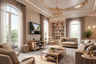do 3d cgi interior design and photo realistic 3d rendering