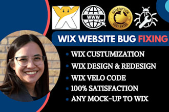 do expert wix, wordpress bug fixes, website revamps, and custom design service