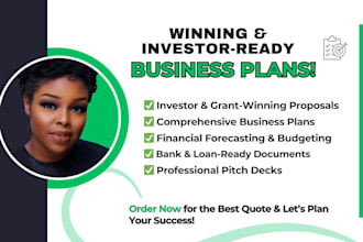 prepare a professional business plan for startups, business plan, financial plan